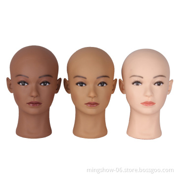Afro Bald Mannequin Head Black Female Manikin Mode Professional Cosmetology For Wig Making Dummy Head 54cm Wig Making Heads